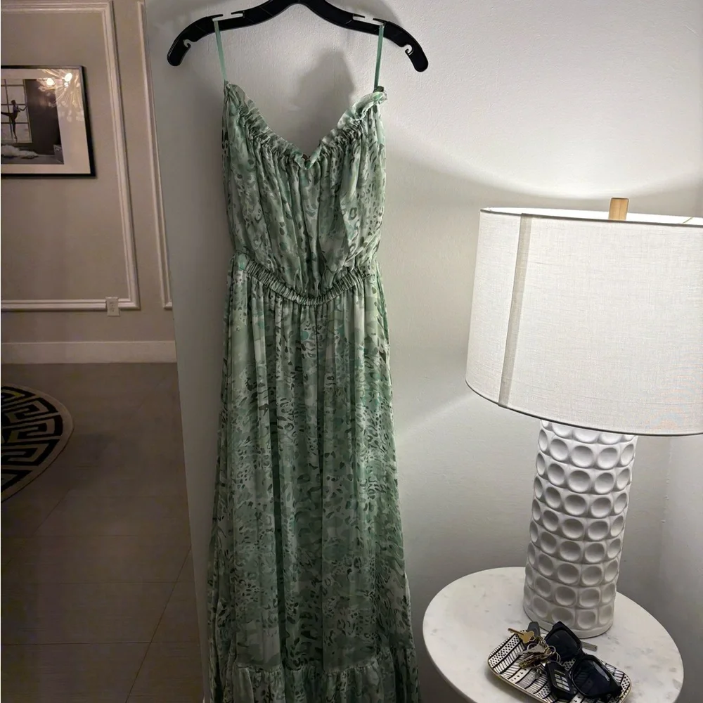 New Ramy Brook Printed Neve Strapless Maxi Dress Julep - Picture 6 of 9